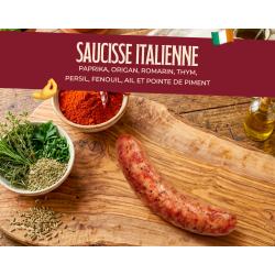 Saucisse l'Italienne (fenouil en poudre, épices parfumées et persil)