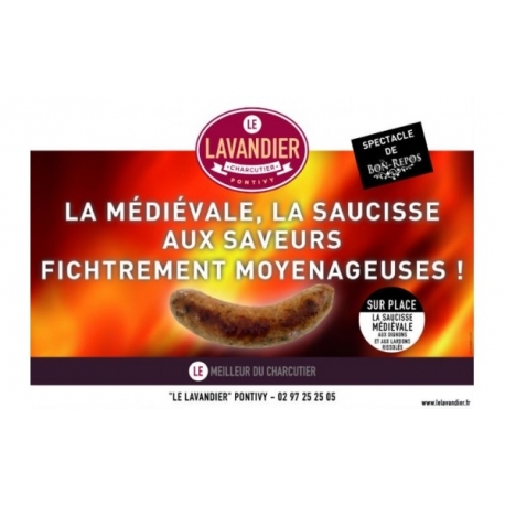 Saucisse Médiévale (lardons et oignons rissolés)