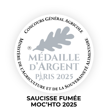 Médaille 2025 saucisse fumée moc'h to